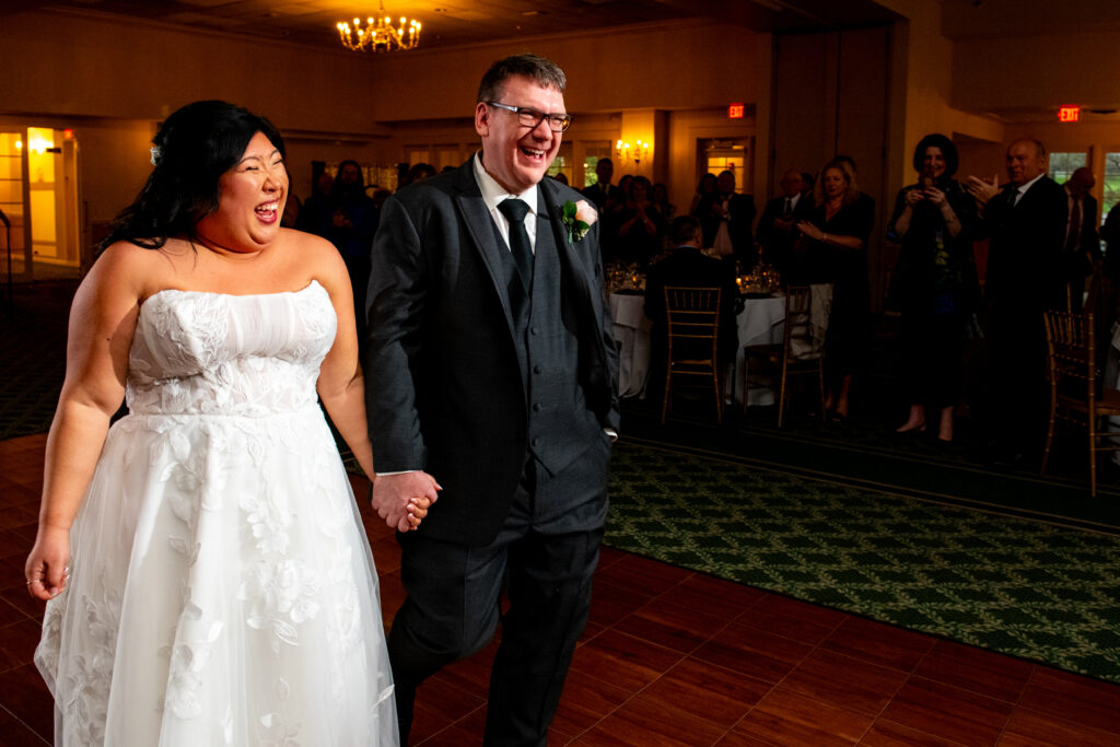 bride and groom on dance floor